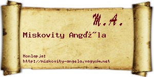 Miskovity Angéla névjegykártya